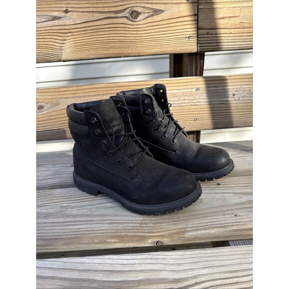 Timberland Waterville 6-Inch Double Collar Black Women's Boot  MSRP $139 sz 8 - Picture 4 of 8